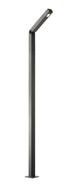 BENDO, Outdoor Standleuchte, LED, 3000K, IP55, anthrazit, L/B/H 47,5/21/225 cm, 12W