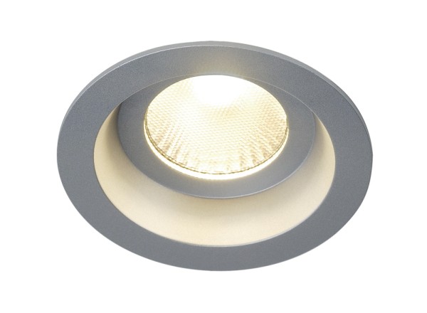 BOOST, Einbauleuchte, LED, 3000K, IP44, rund, silbergrau, 9W