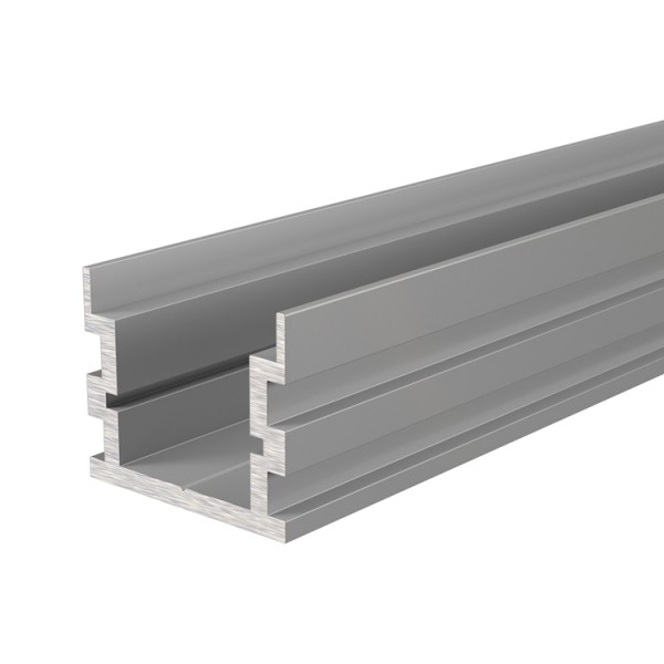 Reprofil, IP-Profil, U-hoch AU-05-15 für LED Stripes bis 16,3 mm, Silber-matt, 2000 mm