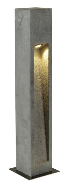 ARROCK STONE, Outdoor Standleuchte, LED, 3000K, eckig, steingrau, L/B/H 12/12/75 cm, max. 6W