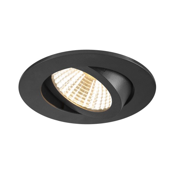 NEW TRIA® UNIVERSAL 68, Deckeneinbauleuchte, 2500/3000/4000K, 38°, IP 20, rund, schwarz