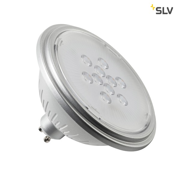 LED Leuchtmittel, QPAR111, GU10, 7W, 3000K, 25° silber