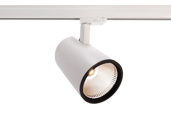 Deko-Light Schienensystem 3-Phasen 230V, Luna 30, Aluminium Druckguss, weiß mattiert, Warmweiß, 40°