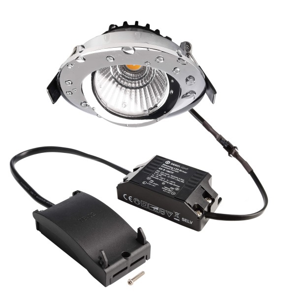 Deko-Light Deckeneinbauleuchte, Dione IP DTW, 8,5 W, DIM, 1800/3000 K, Chrom, Aluminium, Chrom, 8W