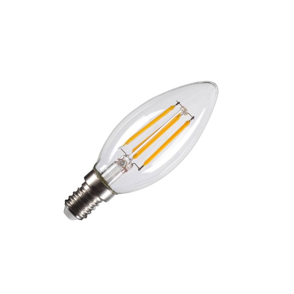 C35 E14, LED Leuchtmittel transparent 4, 2W 2700K CRI90 320°