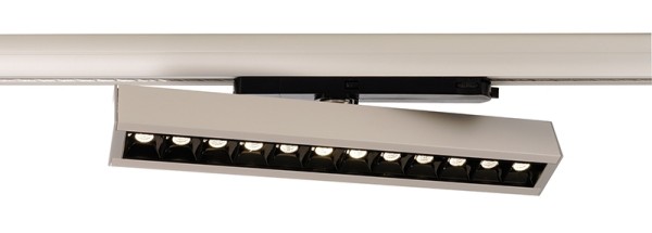 Deko-Light Schienensystem 3-Phasen 230V, Ain 24-30W, Aluminium, silberfarben, Warmweiß, 34°, 30W