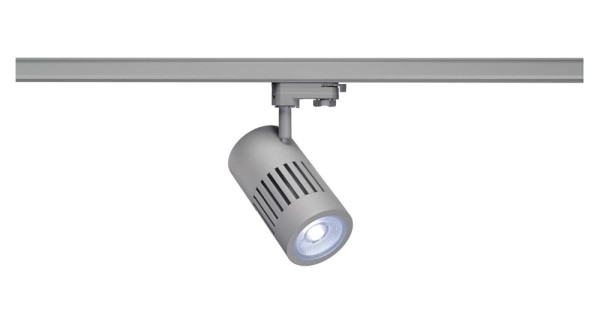 STRUCTEC, Strahler für 3Phasen Hochvolt-Stromschiene, 30W, LED, 4000K, 36°, silbergrau