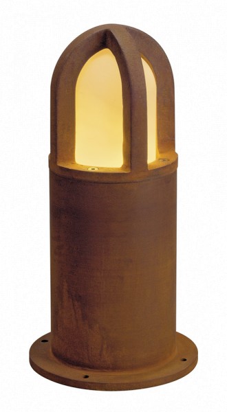 RUSTY CONE 40, Outdoor Standleuchte, TC-DSE, IP54, rund, eisen gerostet, Ø/H 15/40 cm, max. 11W