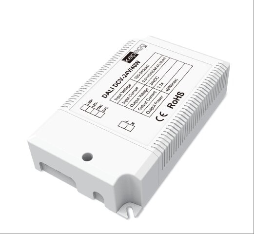 Deko-Light Netzgerät, DCV-24V/40W Integration in DALI-Netzwerke, Kunststoff, Weiß, 40W, 24V, 1700mA