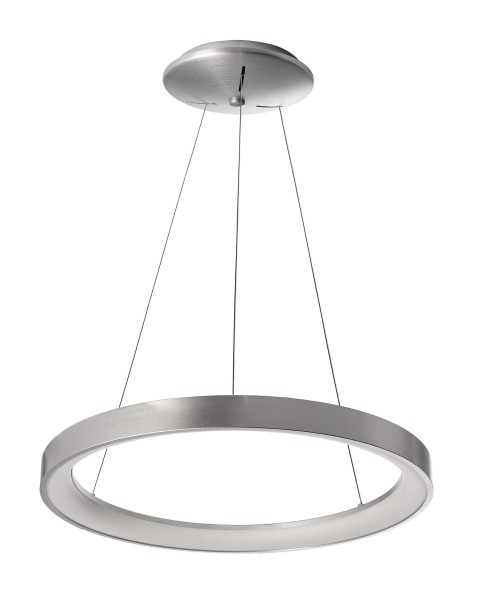 Deko-Light Pendelleuchte, Merope 480mm, Aluminium, Silber gebürstet, Warmweiß, 130°, 35W, 230V