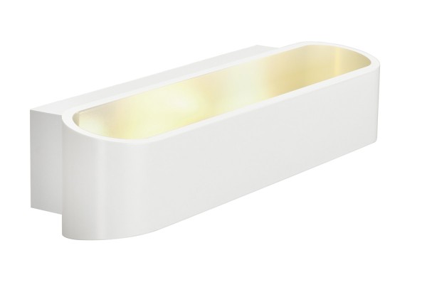 ASSO 300, Wandleuchte, LED, 3000K, oval, weiß, L/B/H 30/9,5/7 cm