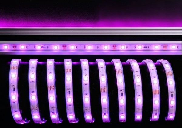 Deko-Light Flexibler LED Stripe, 5050-30-12V-RGB-5m-Silikon, Kupfer, Weiß, RGB, 120°, 22W, 12V