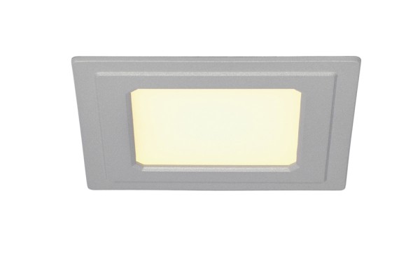 SENSER 12, Einbauleuchte, LED, 3000K, eckig, silbergrau, 6W