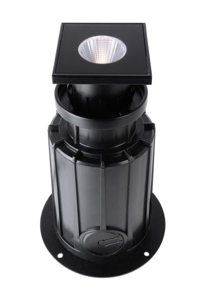 Deko-Light Bodeneinbauleuchte, NC COB I Eckig, Aluminium Druckguss, schwarz, Warmweiß, 24°, 5W, 230V