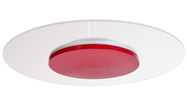 Deko-Light Deckenaufbauleuchte, Zaniah 24W, Cover Rubin Rot, Aluminium, Weiß, Warmweiß, 120°, 24W