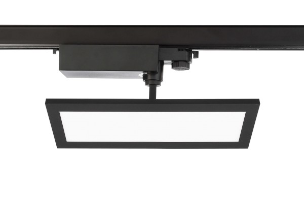 Deko-Light 3-Phasenleuchte, Panel Track Light, 20 W, 4000 K, Schwarz, Aluminium, Neutralweiß (NW)