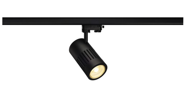 STRUCTEC, Spot für Hochvolt-Stromschiene 3Phasen, LED, 3000K, rund, schwarz, 36°, 30W