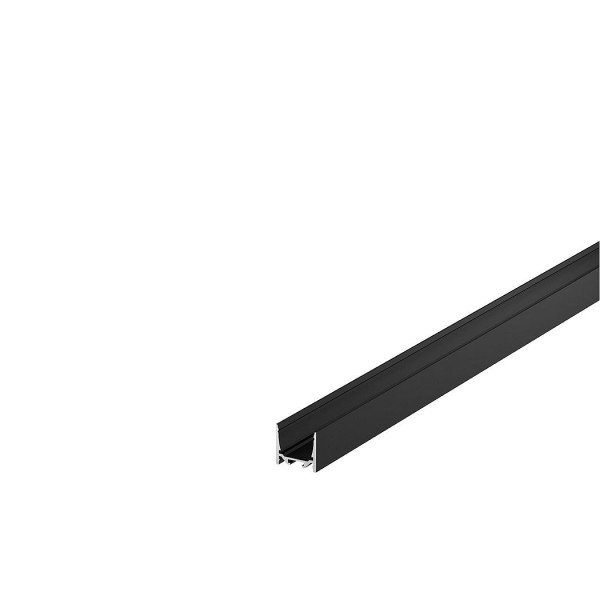 GRAZIA 20, Aufbauprofil, LED, standard, glatt, 1m, schwarz