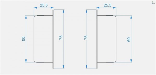 Reprofil Profil Zubehör, Endkappe P-EL-02-10 Set 2 Stk, Kunststoff, Weiß, 75mm