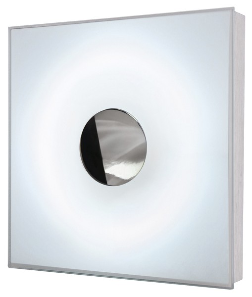 NEODISC, Wand- und Deckenleuchte, T29-R, aluminium gebürstet/chrom, Energiesparleuchte, max. 32W