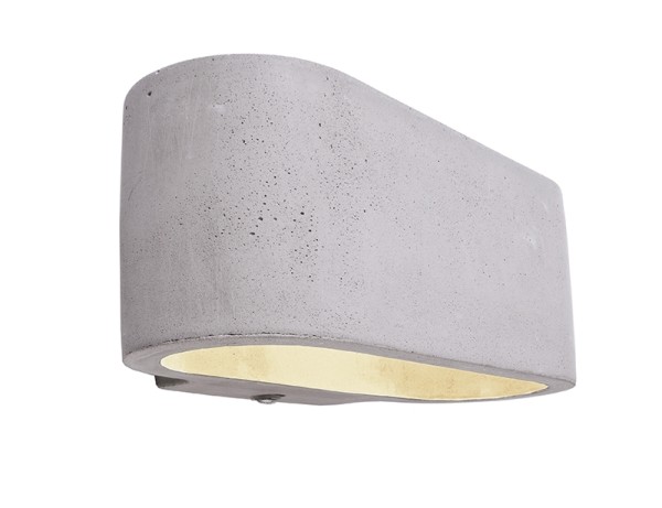 Deko-Light Wandaufbauleuchte, Atria, Beton, grau, 25W, 230V, 180x100mm