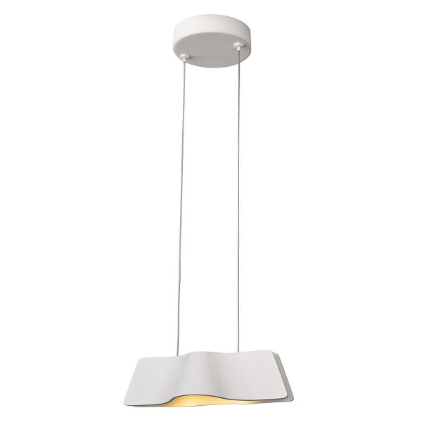 WAVE PENDANT Pendelleuchte, weiss, 9W LED, 3000K, inkl. Rosette