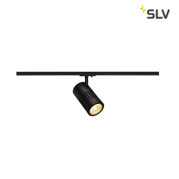 STRUCTEC LED 24W, rund, schwarz, 3000K, 60°, inkl. 1P.-Adapter