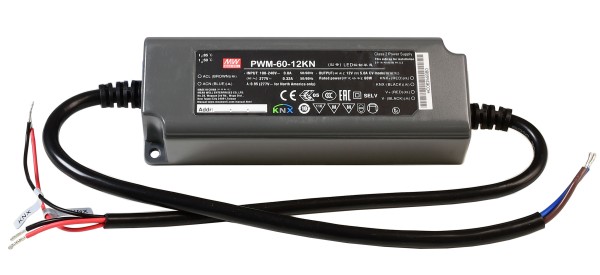 Meanwell Netzgerät, CV, PWM-60-12KN, Kunststoff, Schwarz, 60W, 12V, 150x53mm