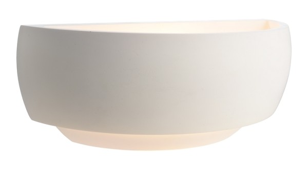 Deko-Light Wandaufbauleuchte, DL TWYNNDA II, Gips, weiß überstreichbar, 40W, 230V, 340x145mm