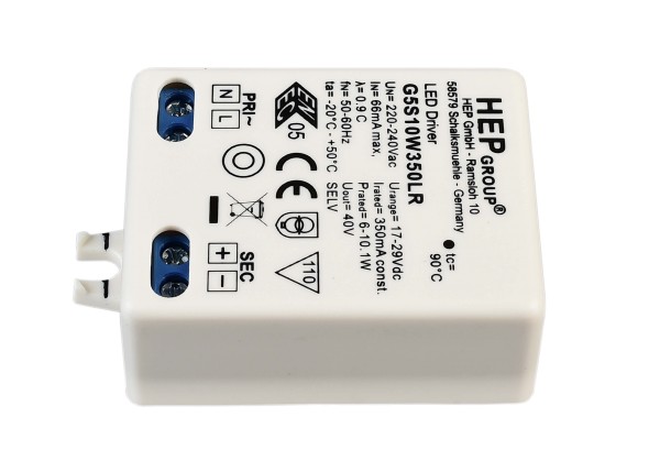 Deko-Light Netzgerät, CC, G5S10W350LR, Kunststoff, Weiß, 10W, 17-29V, 350mA, 58x39mm