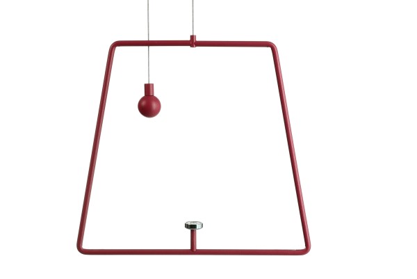 Deko-Light Zubehör, Pendel für Magnetleuchte Miram Rubin Rot, Aluminium Druckguss, 205mm