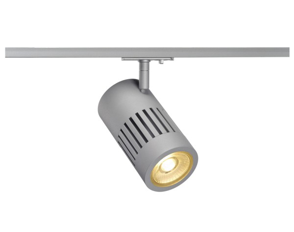 STRUCTEC, Spot für Hochvolt-Stromschiene 1Phasen, LED, 3000K, rund,  silber, 36°, 24W