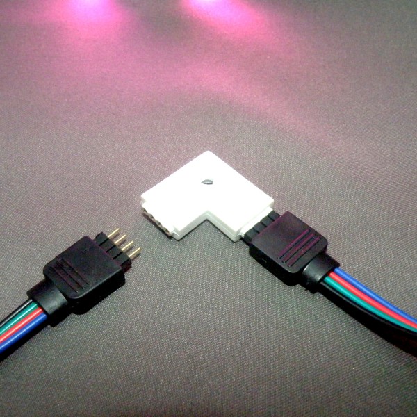 L-Verbinder für RGB LED Strips 5050 10mm mit PIN
