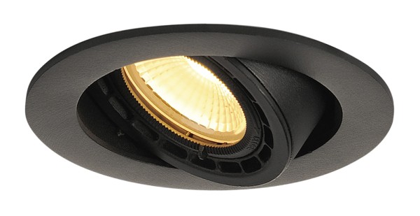 SUPROS 78, Einbauleuchte, LED, 3000K, rund, schwarz, 60° Linse, 9W