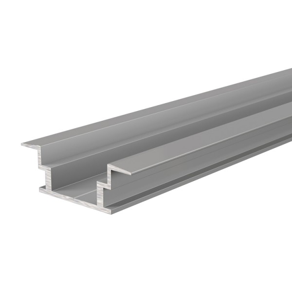 Reprofil, IP-Profil, T-flach ET-05-12 für LED Stripes bis 13,3 mm, Silber-matt, eloxiert, 1250 mm