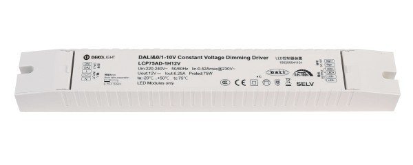 Deko-Light Netzgerät (CV, DC) dimmbar, BASIC, DIM, CV, LCP75AD-1H12V, Kunststoff, Weiß, 75W, 12V