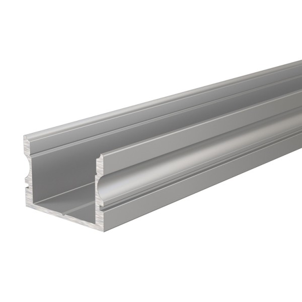 Reprofil, U-Profil hoch AU-02-15 für LED Stripes bis 16,3 mm, Silber-matt, eloxiert, 1000 mm