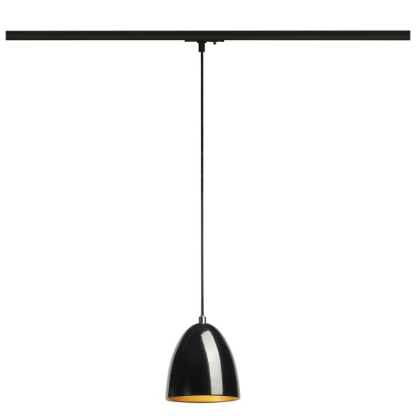 PARA CONE 14, Pendelleuchte, LED GU10 51 mm, rund, schwarz/gold, Ø/H 13,3/14