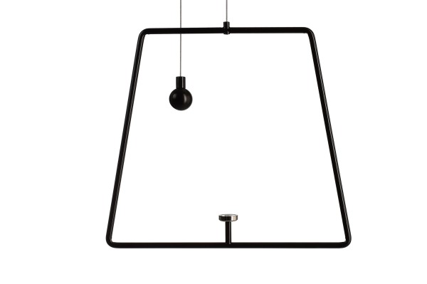 Deko-Light Zubehör, Pendel für Magnetleuchte Miram Schwarz, Aluminium Druckguss, Schwarz, 205mm