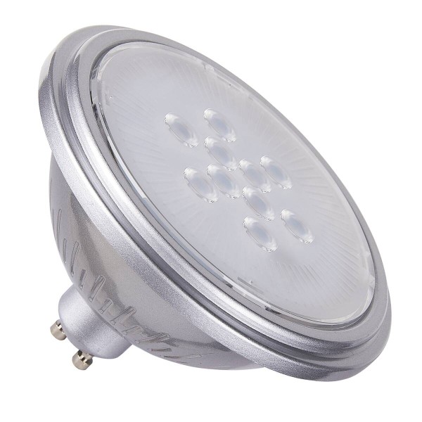 QPAR111 GU10, LED Leuchtmittel silber 7W 2700K CRI90 40°