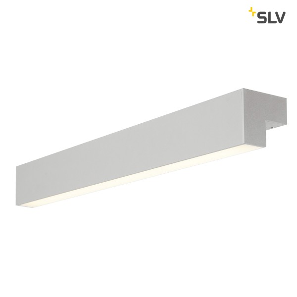 L-LINE 60 LED, Wand- und Deckenleuchte, IP44, 3000K, 1500lm, silbergrau