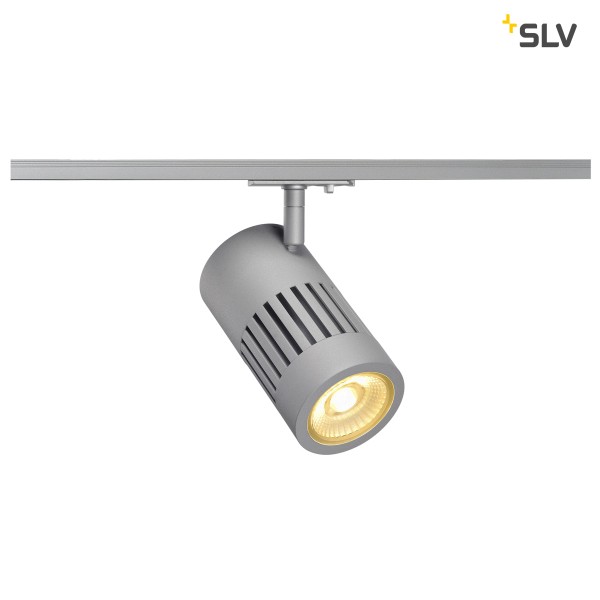 STRUCTEC LED 24W, rund, silber, 3000K, 60°, inkl. 1P.-Adapter