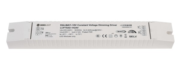 Deko-Light Netzgerät (CV, DC) dimmbar, BASIC, DIM, CV, LCP75AD-1H24V, Kunststoff, Weiß, 75W, 24V