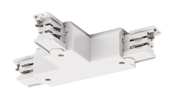 T-VERBINDER, für S-TRACK Hochvolt 3Phasen-Aufbauschiene, Erde rechts, weiß